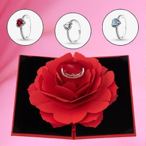 Solījuma gredzens ziedu gredzenu kastītē | HEARTISO_VOWROSE